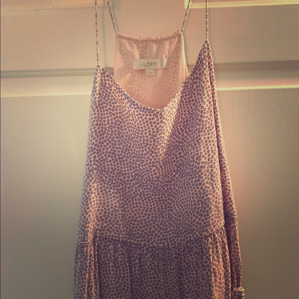 EUC Fun Loft Floral Print Peplum Tank.